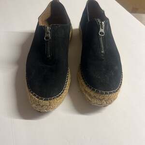 Eric Michael Serena Black Suede Espadrille Flats